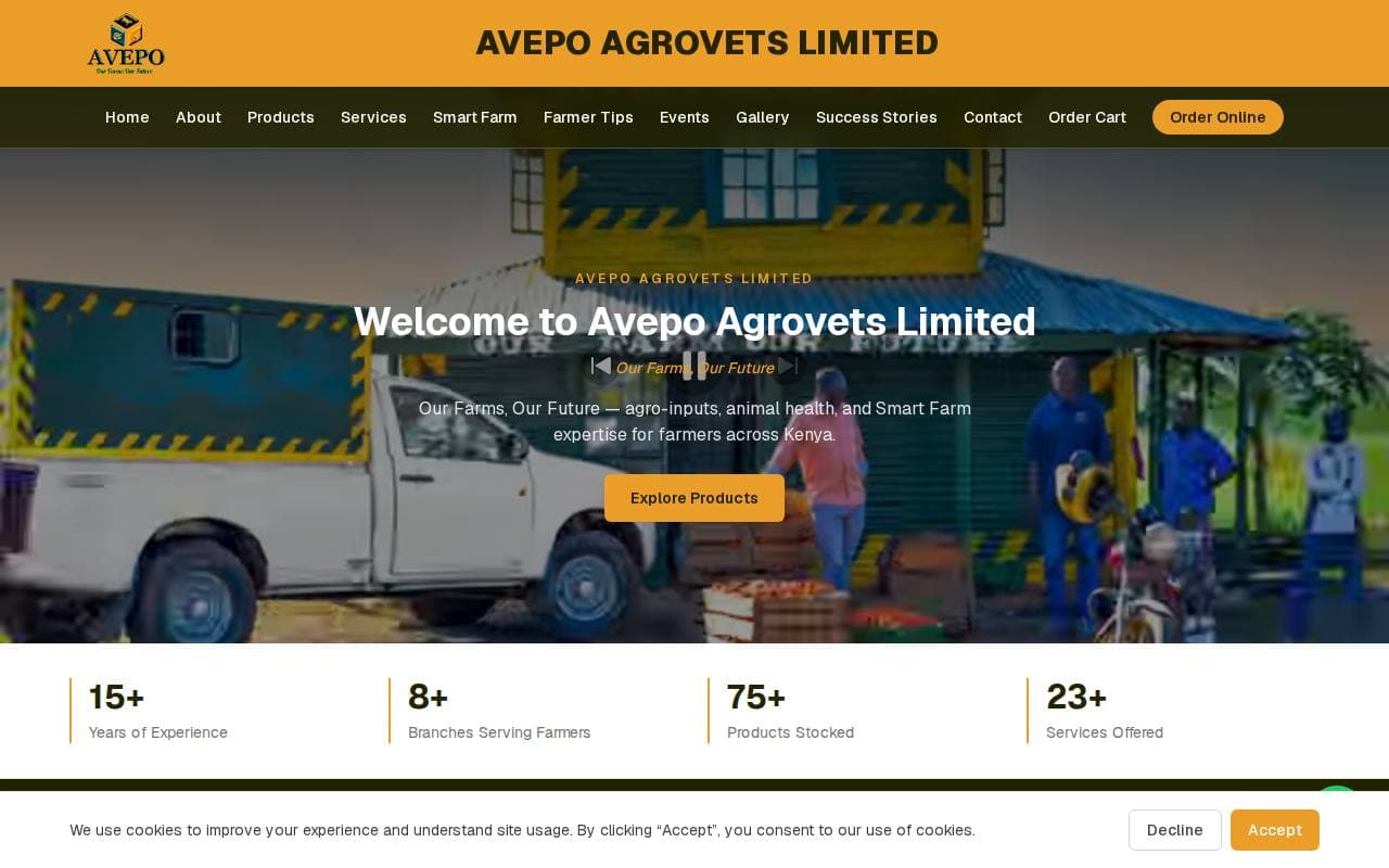 Avepo Agrovets Limited website