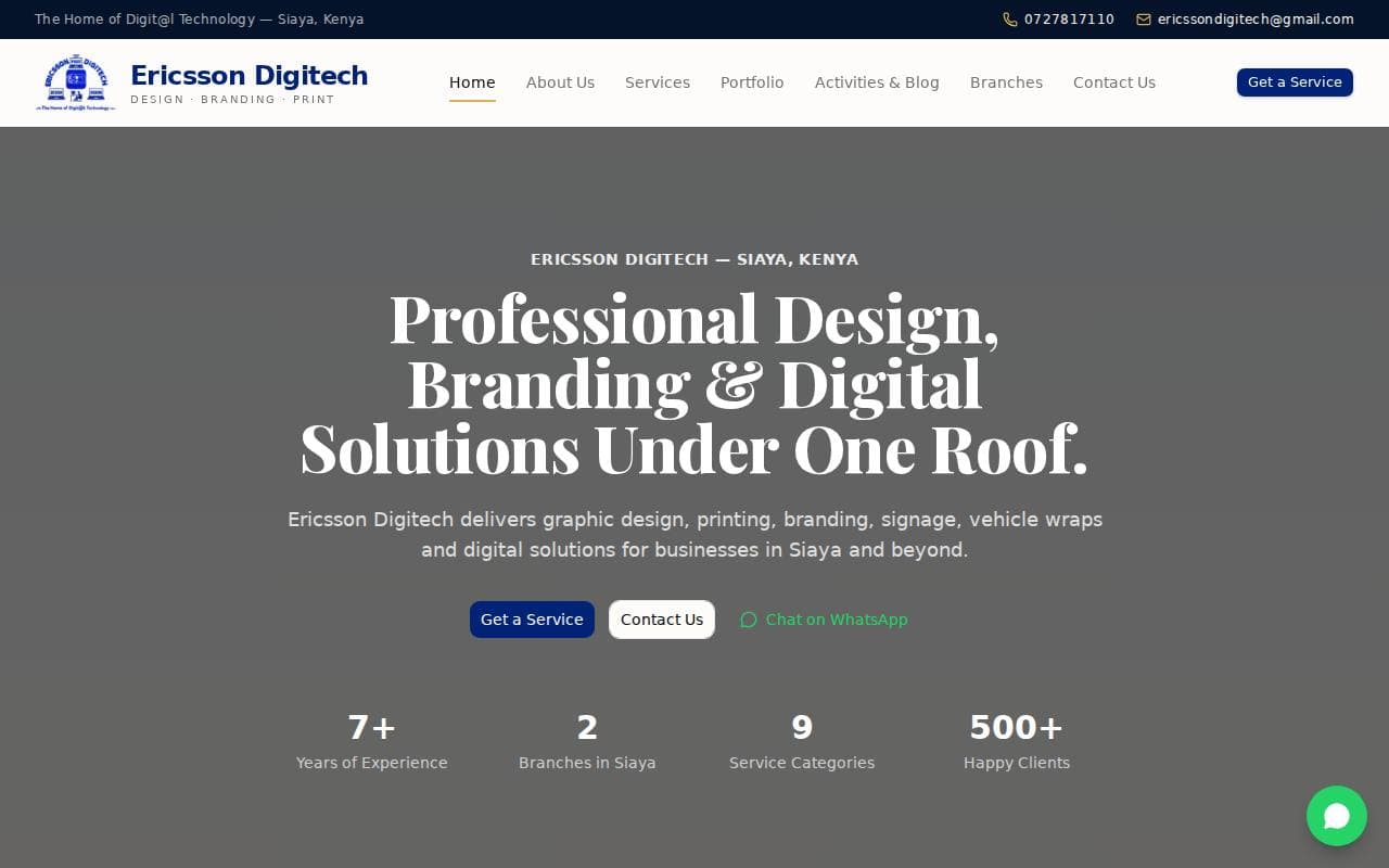 Ericsson Digitech website