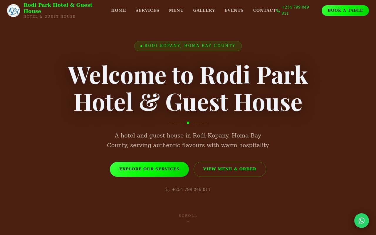 Rodi Park Hotel & Guest House website
